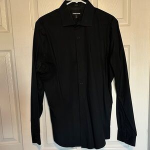 Express Men's 1MX Classic Black Dress Shirt